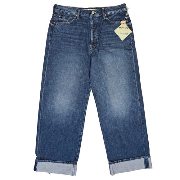 MOTHER Petite Lil' Spitfire Nerdy Cuff Jeans Did You Bring Me Anything 30P NWT - Picture 2 of 7